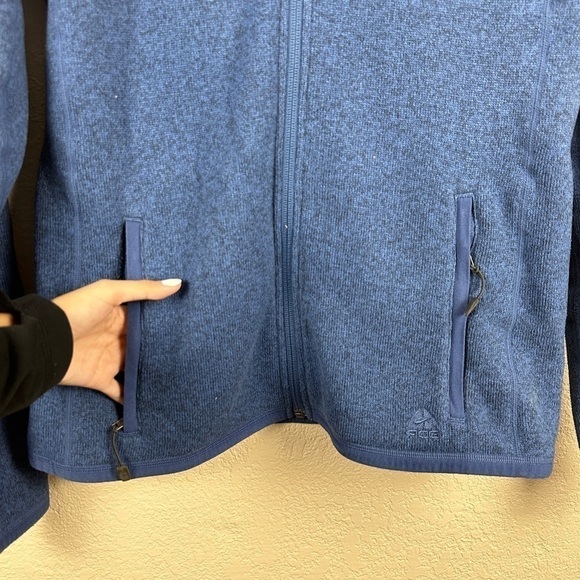 Nike ACG Blue Zip Front Fleece Long Sleeve Jacket Size Medium Women - Picture 6 of 13